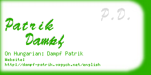 patrik dampf business card